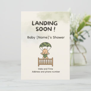 Invitation Baby shower pour les familles militaires