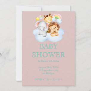 INVITATION baby shower POUR LES FILLES