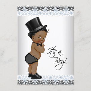 Invitation Baby Shower pour Petit Garçon de Type Ethnique