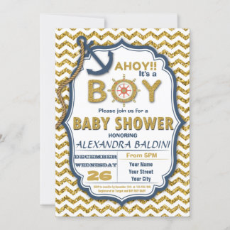 Invitation baby shower pour un garçon