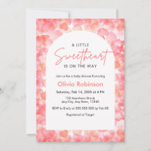 Baby Shower pour un Petit Chéri Rose et Rouge 