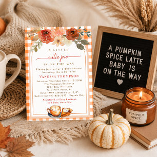 Invitation Baby Shower pour un Petit Gâteau au Citrouille et 