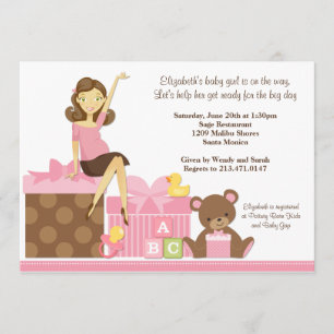 Invitation Baby shower pour une fille