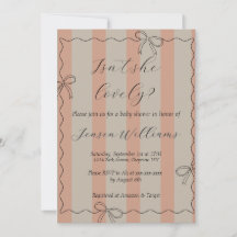Invitation baby shower pour une fille