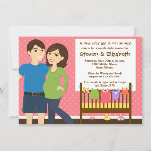 Invitation Baby shower pour une fille