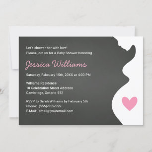 Invitation Baby shower pour une fille d'une femme