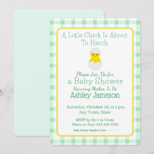 Invitation Baby-Shower pour une Petite Poussine sur le Point 