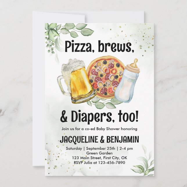 Invitation Baby shower Pregger Kegger (Devant)