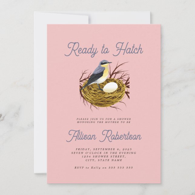 Invitation Baby shower prêt à accrocher (Devant)