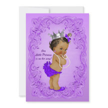 Baby shower Princess Ornate Purple Frame