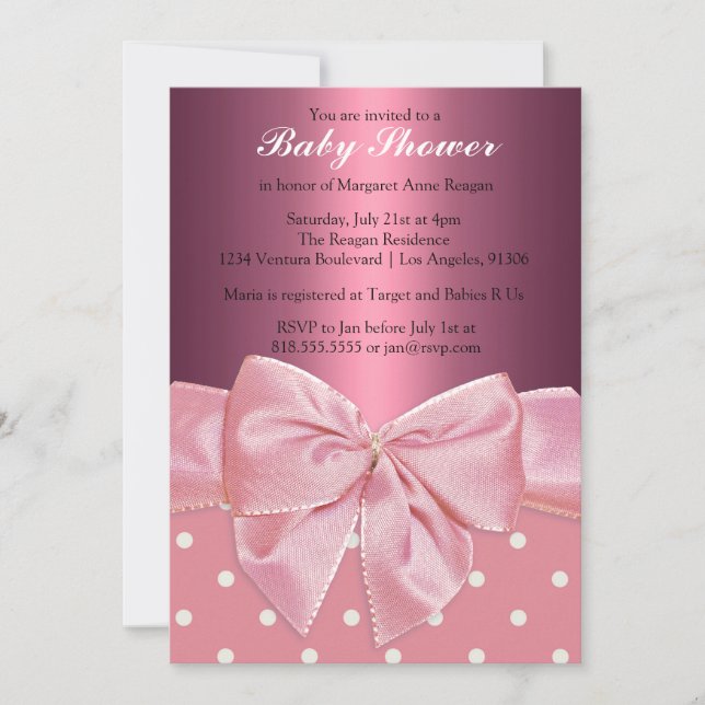 Invitation Baby shower Princesse (Devant)