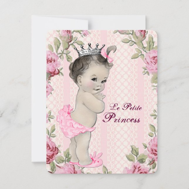 Invitation Baby shower Princesse (Devant)