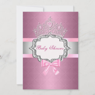Invitation Baby shower Princesse Rose