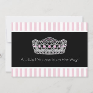 Invitation Baby shower princesse rose noire