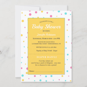 Invitation Baby shower Raffle