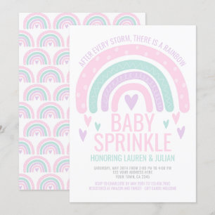 Invitation Baby shower Rainbow moderne