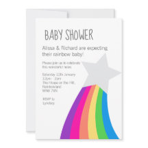 Invitation Baby shower Rainbow Star