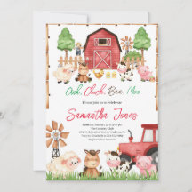 Baby shower Red Farm Animaux