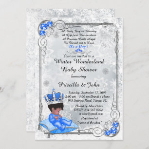 Invitation Baby shower rendant hommage à BOY, Prince Boy, Sil