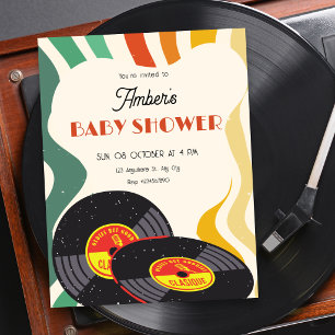 Invitation Baby shower rétro