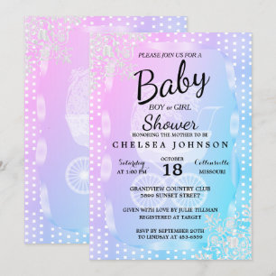 Invitation Baby shower 👶 Révélation de genre