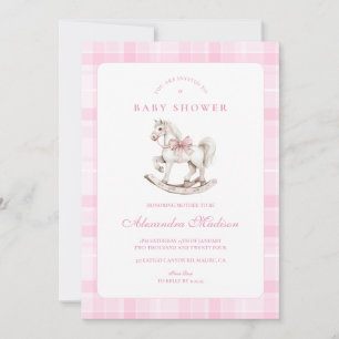 Invitation Baby shower rocheux Plaid