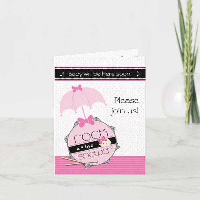 Invitation Baby shower Rock a Bye (Devant)