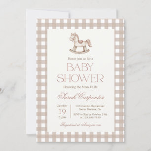Invitation Baby shower Rocking Horse