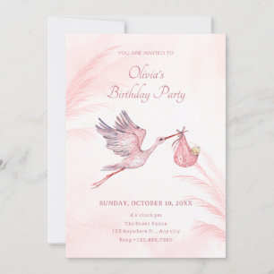 Invitation Baby shower rose