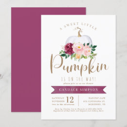 Invitation Baby shower rose