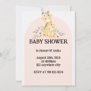 INVITATION BABY SHOWER ROSE