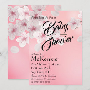 Invitation Baby shower rose