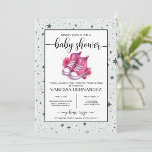 Invitation Baby shower rose Baby High Tops