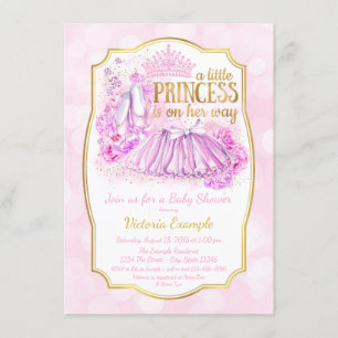 Invitation Baby shower rose Ballerina Princess