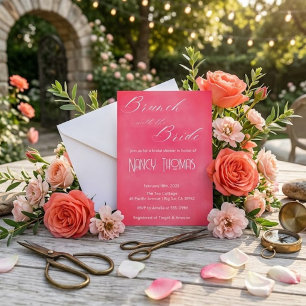 Invitation Baby Shower Rose Fête de Mariage