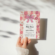 Baby shower rose floral - Baby shower fille