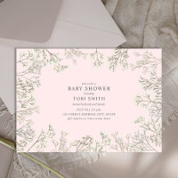Baby shower rose floral du souffle du bébé