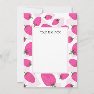 Invitation Baby shower rose fraise