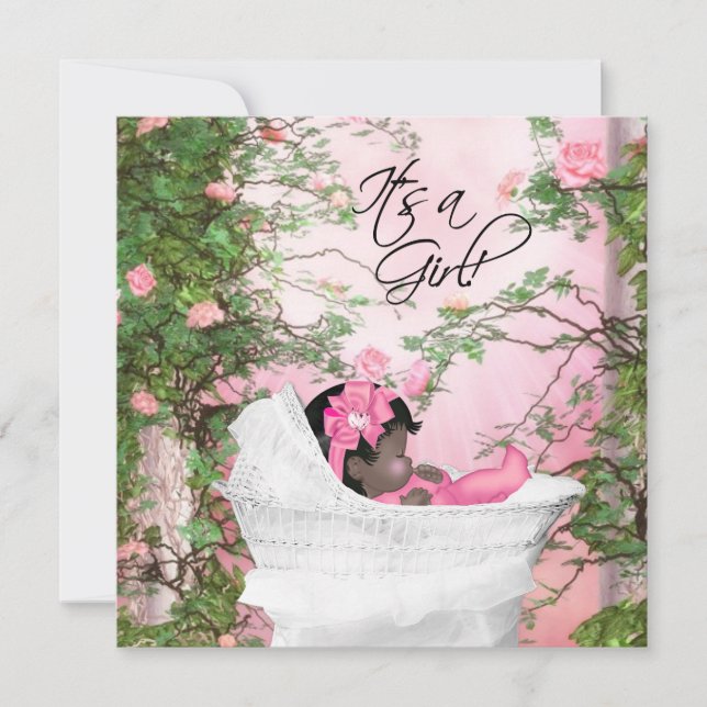 Invitation Baby shower Rose Garden (Devant)