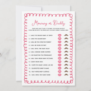 Invitation Baby shower rose main bébé maman ou papa