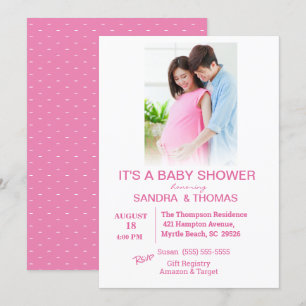 Invitation Baby shower rose photo Couples