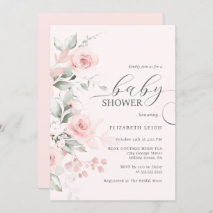 Invitation Baby shower rose rose