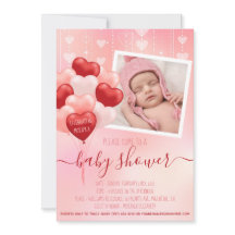 Baby shower rose Valentine Coeurs Ballons Photo