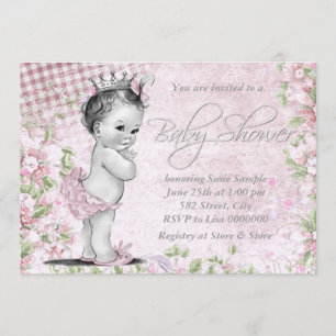Invitation Baby shower rose vintage adorable