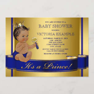 Invitation Baby shower royal de l'or