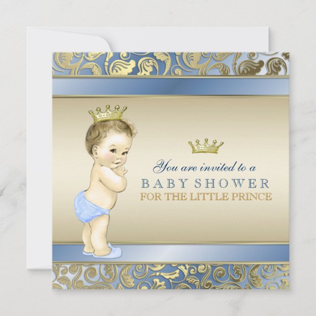 Invitation Baby shower Royal Prince (Devant)