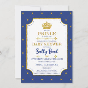 Invitation Baby shower Royal Prince