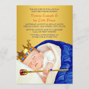 Invitation Baby shower Royal Prince