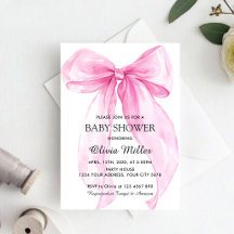 Baby Shower Ruban Arc-en-ciel Rose