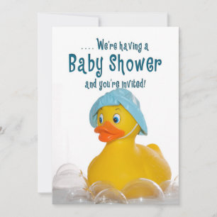 INVITATION baby shower - RUBBER DUCKY